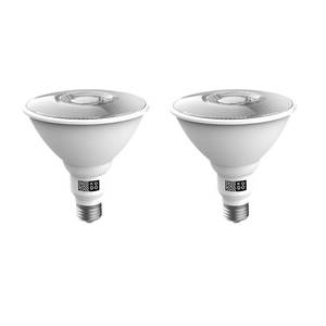 lot 198 image: KODO 120-Watt Equivalent PAR38 LED Motion Sensor Flood Light Bulb Daylight (2-Pack)