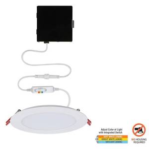 lot 206 image: Commercial Electric Ultra Slim 6 in. New Construction and Remodel Color Selectable Canless LED Recessed Kit