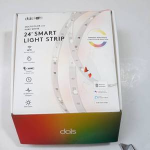 lot 221 image: DALS 24 ft. White Smart Outdoor Integrated LED Landscape Rope Light RGB Wi-Fi LED Tape