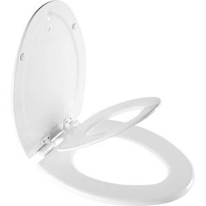 lot 244 image: BEMIS NextStep2 Childrens Elongated Closed Front Toilet Seat in White