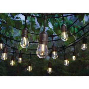 lot 266 image: Hampton Bay 24-Light IndoorOutdoor 48 ft. String Light with S14 Single Filament LED Bulbs