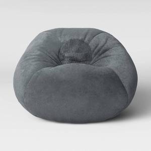 lot 16 image: Fuzzy Bean Bag Chair Dark Gray - Pillowfort