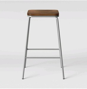 lot 25 image: Rhodes MetalWood Counter Stool Silver - Project 62