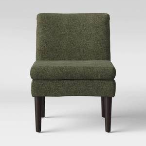 lot 28 image: Winnetka Modern Slipper Chair Dark Green - Project 62