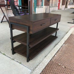 lot 47 image: Contemporary TV console two drawers and two shelves for a 50-55 inch TV