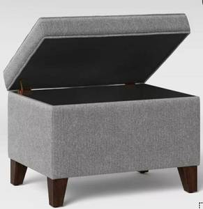 lot 56 image: Glenmont Storage Ottoman Gray - Threshold�� 18 Inches (H) x 24 Inches (W) x 18 Inches (D)