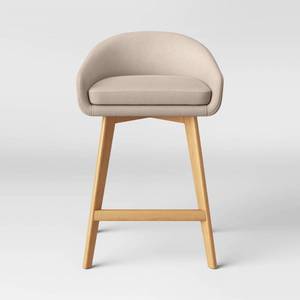 lot 82 image: Anni Low Back Upholstered Counter Stool Linen - Threshold