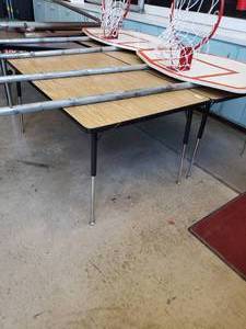 lot 3006 image: Lot of 2 Tables--Basketball Goals not Included
