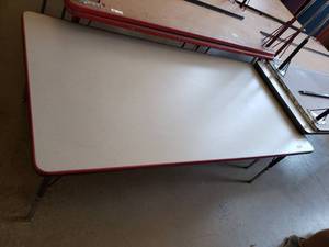 lot 3016 image: Red and Grey Table