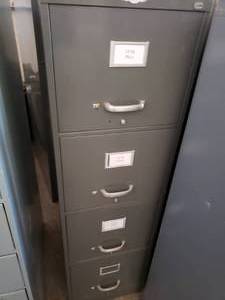 lot 3046 image: Grey File Cabinet