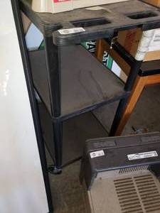 lot 3069 image: Black Plastic Rolling Cart