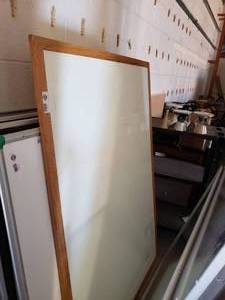 lot 3084 image: Whiteboard with wood frame