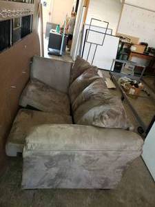 lot 3103 image: Grey Microfiber Couch