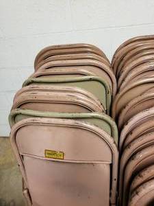 lot 3108 image: Large Lot of Metal Folding Chairs