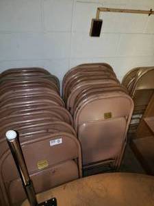 lot 3109 image: Lot of Metal Folding Chairs