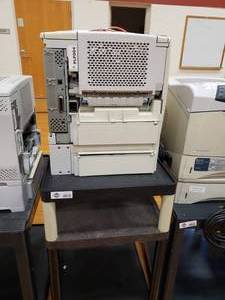 lot 3152 image: HP Laserjet 4250tn on Black Rolling Cart
