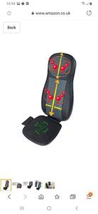 lot 1792 image: ObboMed SU-5950 Standard Neck, Shoulder, Full Back Massage Chair Seat Cushion with Heat, Vibration, Shiatsu Spots, Deep Kneading, Rolling, Vibrating Massager for Pain Relieve