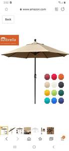 lot 1804 image: eliteshade sunbrella 9ft TEAL