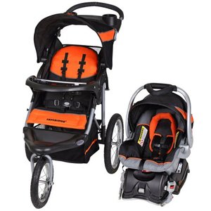 lot 1812 image: Baby Trend Expedition Jogger Travel System, Orange
