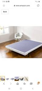 lot 1875 image: Zinus 4 Inch Low Profile Metal Box Spring With Wood Slats Calking
