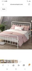 lot 1876 image: Zinus Florence Metal Platform Bed Frame  Mattress Foundation  No Box Spring...