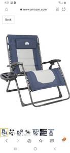 lot 1892 image: coastrail outdoor zero gravity oversized chair, blue and brown