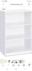 lot 1898 image: FURINNO JAYA Simple Home 3-Tier Adjustable Shelf Bookcase, White