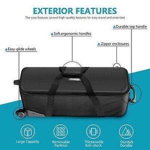 lot 1900 image: Neewer 32-Inch Camera Trolley Case Roller Bag for Photo Studio Lighting