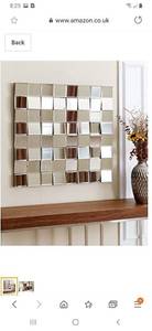 lot 1930 image: Abbyson Isabella Square Silver Wall Mirror