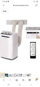 lot 1934 image: Honeywell 10,000 BTU, MN10CEDWW Dual Hose Portable Air Conditioner with Dehumidifier, White