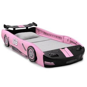 lot 1939 image: Delta Children Turbo Race Car Twin Bed, Pink