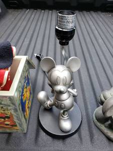 lot 9217 image: Disneys Mickey Mouse Lamp ,Jack in the Box and Plaster Figurine