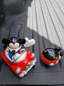 lot 9218 image: Disneys Mickey Mouse Music Box Car and Keepsake Container