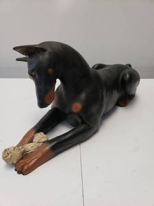 lot 9224 image: Doberman Pincher with His Bone