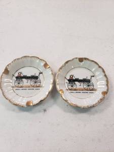 lot 9320 image: 2 Japan made Coach Tea Saucers With Bonus