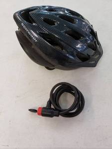 lot 9349 image: Bike Helmet and Lock w Key