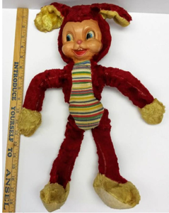 lot 5378 image: Vintage Rubber Face Plush Rabbit