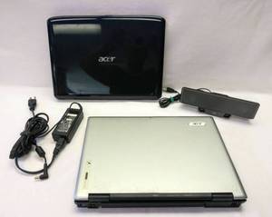 lot 5387 image: 2 ACER Aspire Laptops, 1 Cord, & a Speaker