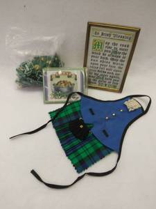 lot 5401 image: Lot of Irish Goodies  1964 Lucky Irish Penny, Framed Irish Blessing & More