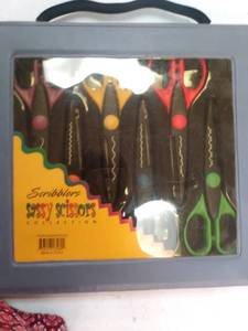 lot 8010 image: Scribblers Sassy Scissors Collection Set Of 6 - Crafts Art Scrapbooking Cutting