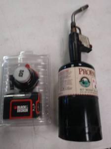 lot 8014 image: Propane Fueled Torch and Black & Decker Sure Grip