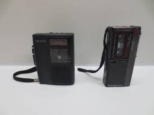 lot 1165 image: Lot of 2 Cassette Recorders, Sony Cassette-Corder TCM-S64V and GE Microcassette Recorder 3-5326A