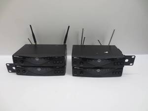 lot 1200 image: Lot of 4 AKG Wireless Microphone Stationary Reciever Models SR470 and SR450