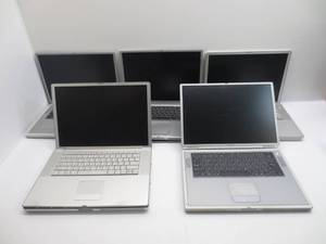 lot 1210 image: Lot of 5 Apple Laptops For Parts or Repair