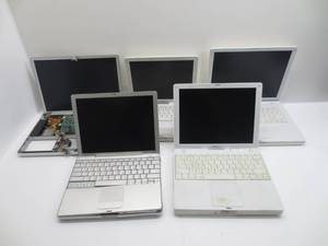 lot 1211 image: Lot of 5 Apple Laptops For Parts or Repair