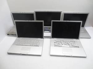 lot 1212 image: Lot of 5 Apple Laptops For Parts or Repair