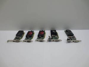 lot 1213 image: Lot of 5 Video Cards