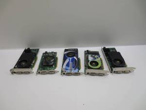 lot 1215 image: Lot of 5 Video Cards