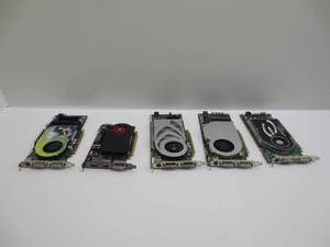 lot 1217 image: Lot of 5 Video Cards