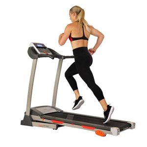 lot 2628 image: Sunny Health & Fitness T4400 Treadmill w Manual Incline and LCD Display